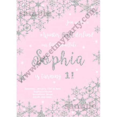 Winter Onederland Invitation,(5)